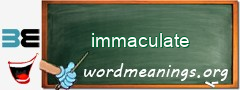 WordMeaning blackboard for immaculate